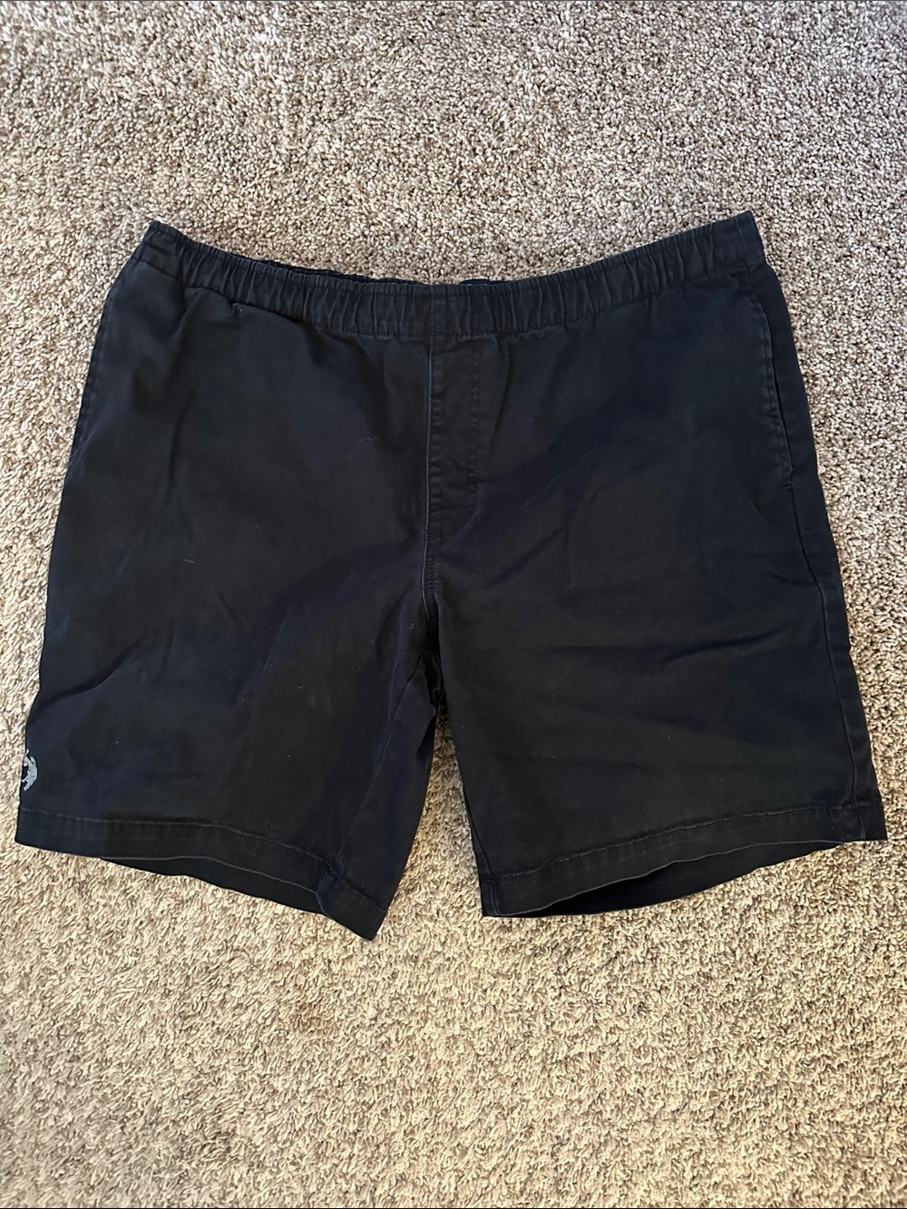 U.S. Polo Assn. Men's Black Elastic-Waist Athletic Shorts